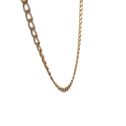 9ct yellow gold curb chain 4.3g (sh25631l)
