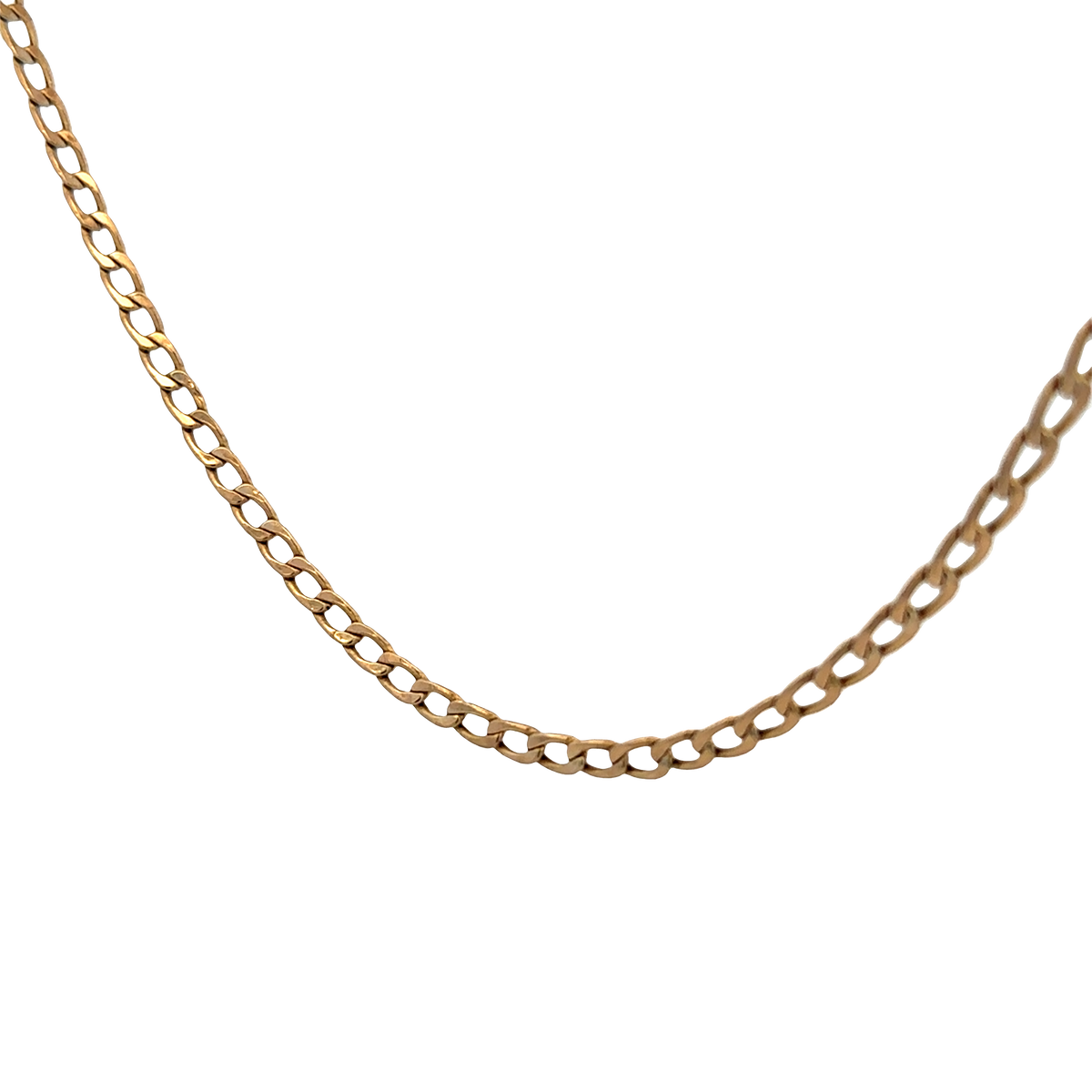 9ct yellow gold curb chain 4.3g (sh25631l)