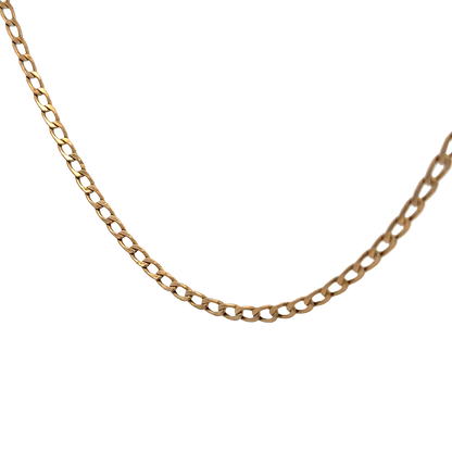 9ct yellow gold curb chain 4.3g (sh25631l)