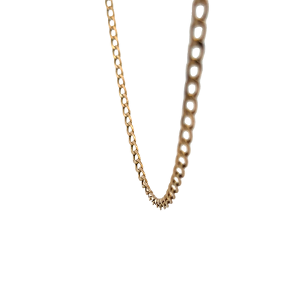 9ct yellow gold curb chain 4.3g (sh25631l)