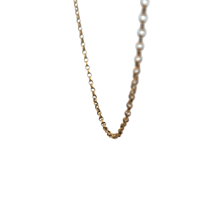 9ct yellow gold belcher chain 5.2g (sh26877b)