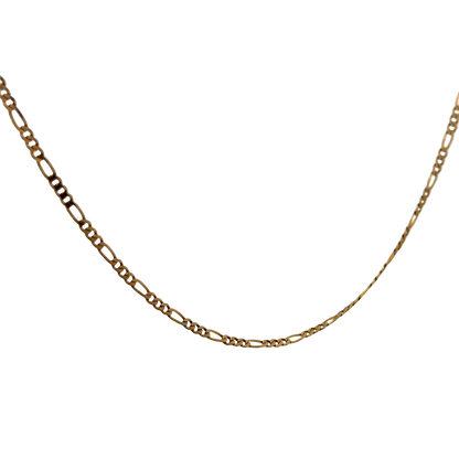 9ct yellow gold figaro chain 3.7g (sh26346b)