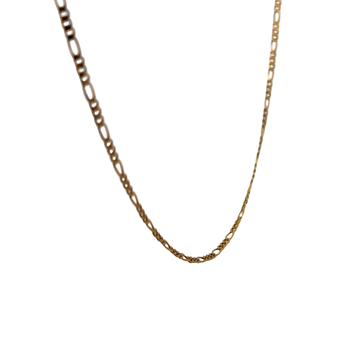 9ct yellow gold figaro chain 3.7g (sh26346b)