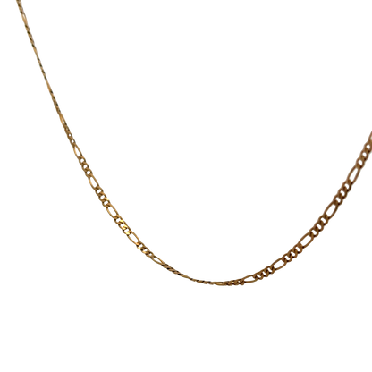 9ct yellow gold figaro chain 3.7g (sh26346b)