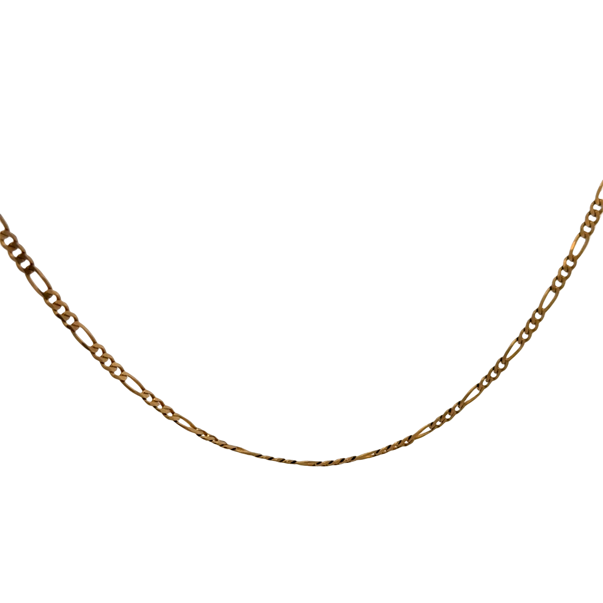 9ct yellow gold figaro chain 3.7g (sh26346b)