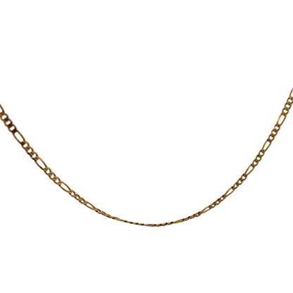 9ct yellow gold figaro chain 3.7g (sh26346b)