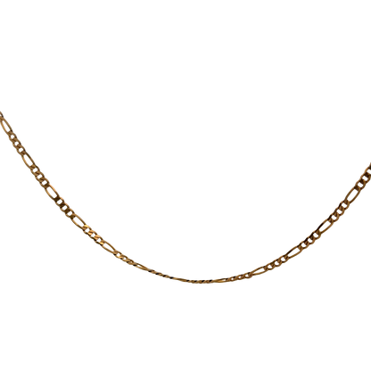 9ct yellow gold figaro chain 3.7g (sh26346b)