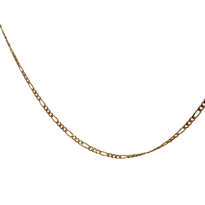 9ct yellow gold figaro chain 3.7g (sh26346b)