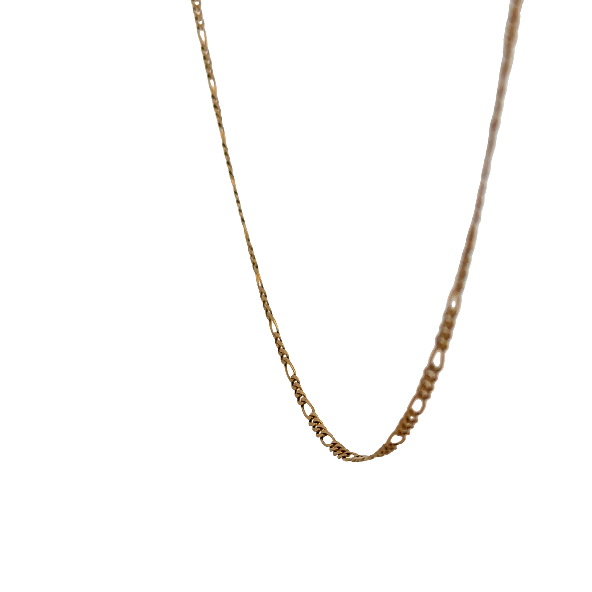 9ct yellow gold figaro chain 3.7g (sh26346b)