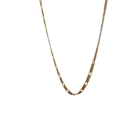 9ct yellow gold figaro chain 3.7g (sh26346b)