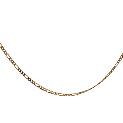 9ct yellow gold figaro chain 3.7g (sh26346b)