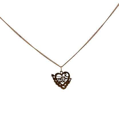 9ct yellow gold chain and pendant 2.6g (sh26191b)