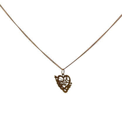 9ct yellow gold chain and pendant 2.6g (sh26191b)