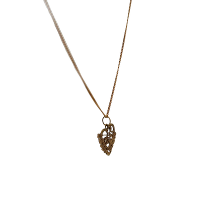 9ct yellow gold chain and pendant 2.6g (sh26191b)