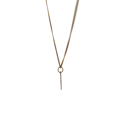 9ct yellow gold chain and pendant 2.6g (sh26191b)