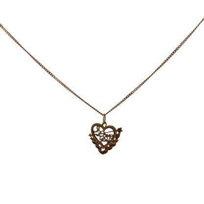 9ct yellow gold chain and pendant 2.6g (sh26191b)