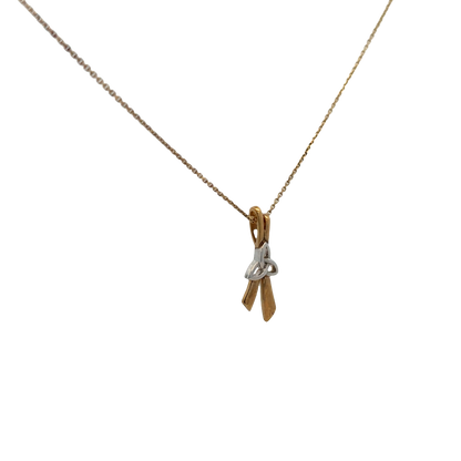 9ct yellow gold chain and pendant 2.4g (sh25343l)