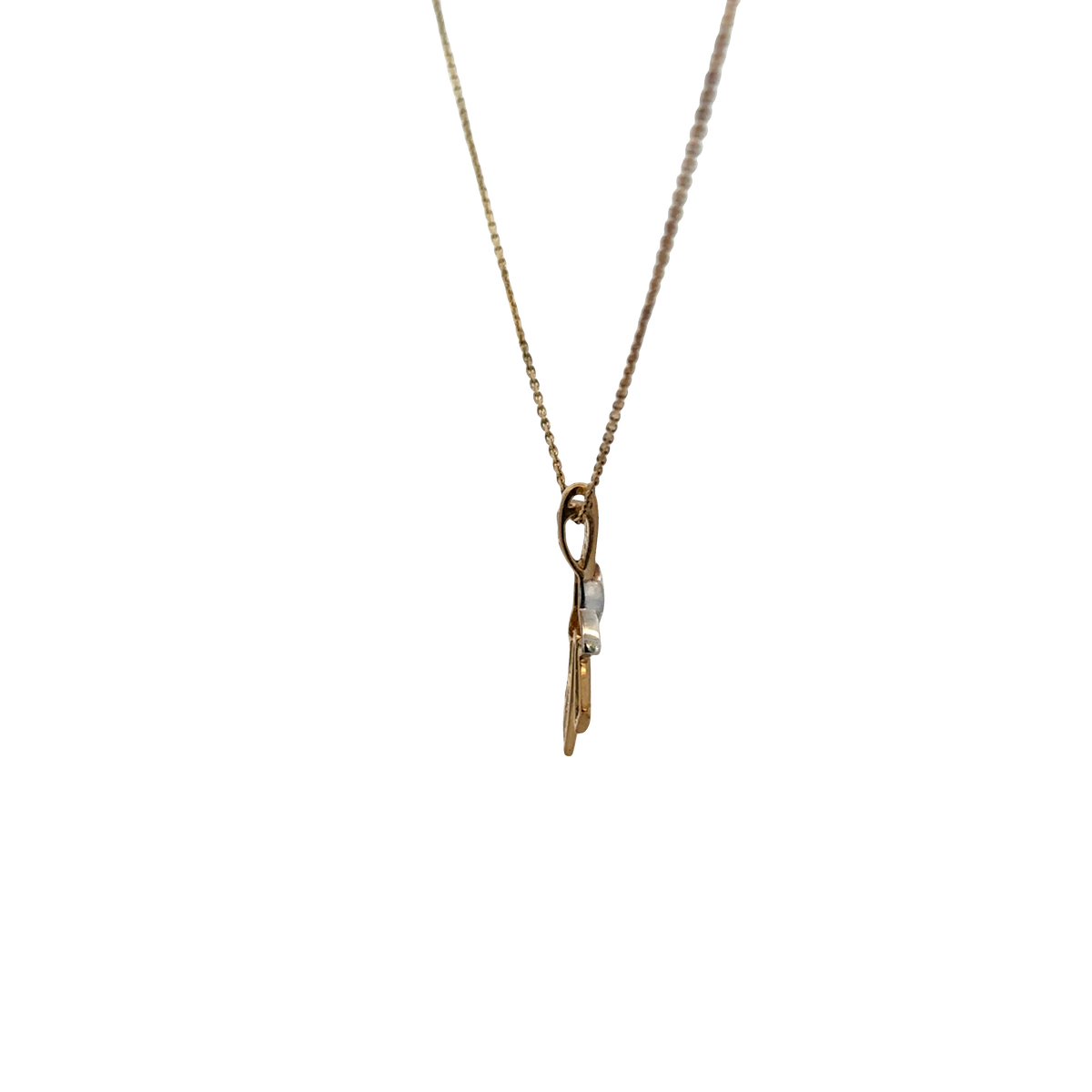 9ct yellow gold chain and pendant 2.4g (sh25343l)