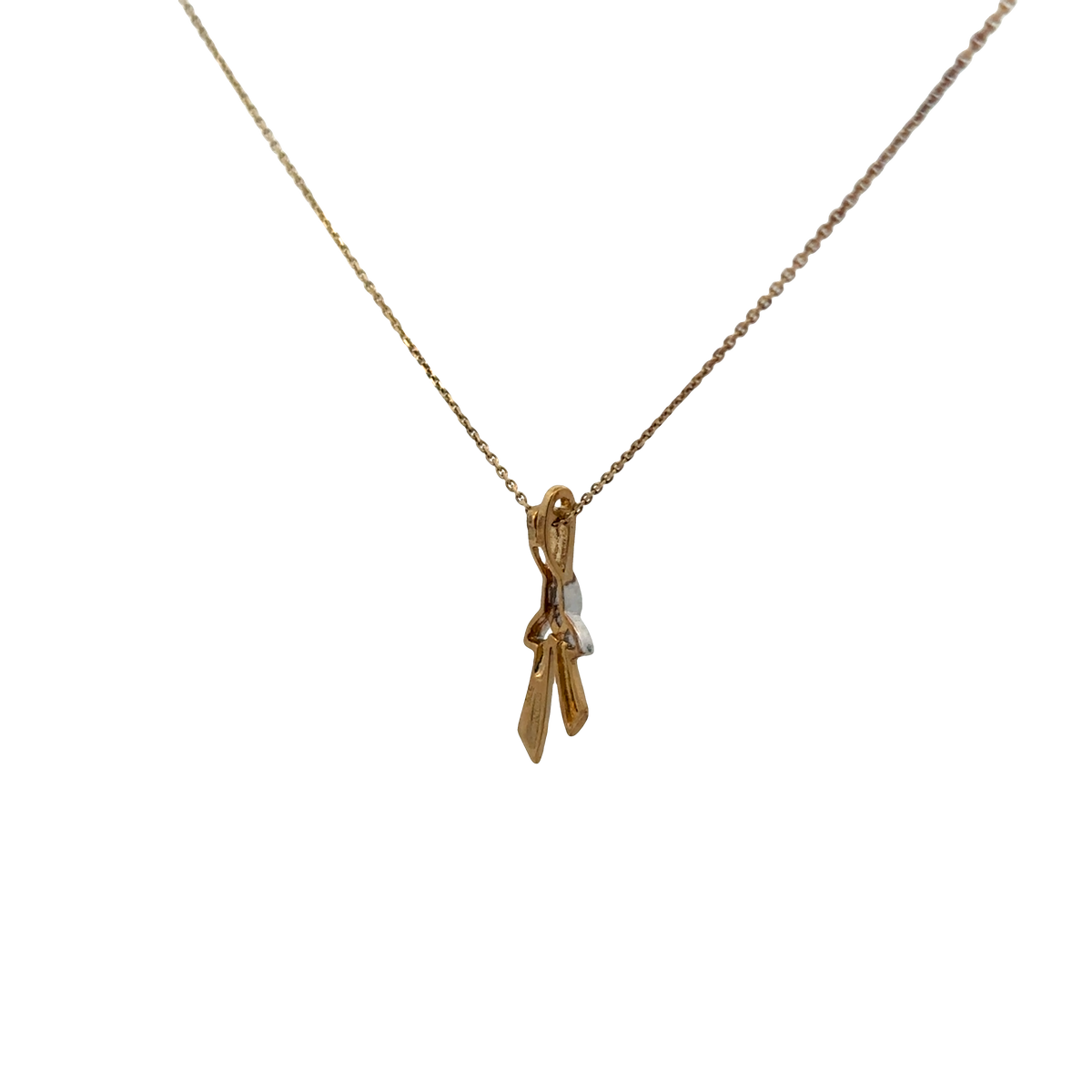 9ct yellow gold chain and pendant 2.4g (sh25343l)