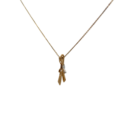 9ct yellow gold chain and pendant 2.4g (sh25343l)