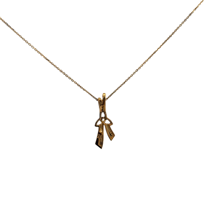 9ct yellow gold chain and pendant 2.4g (sh25343l)