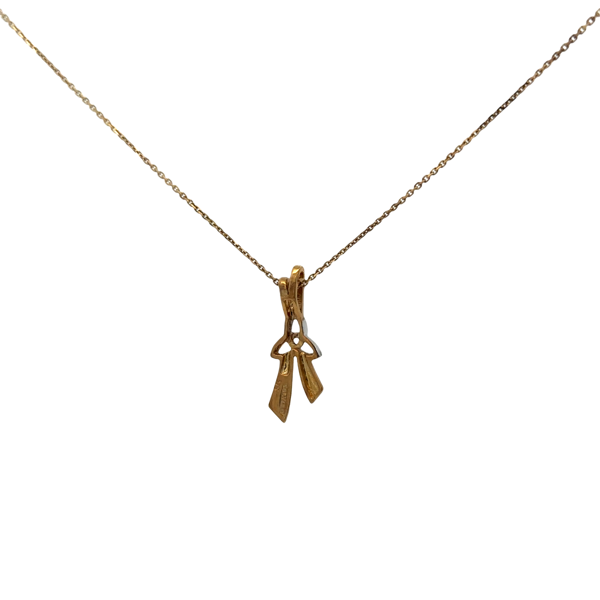 9ct yellow gold chain and pendant 2.4g (sh25343l)