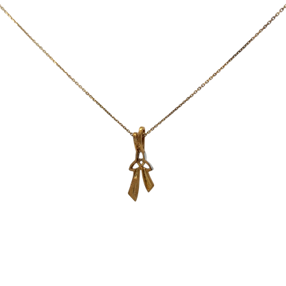 9ct yellow gold chain and pendant 2.4g (sh25343l)