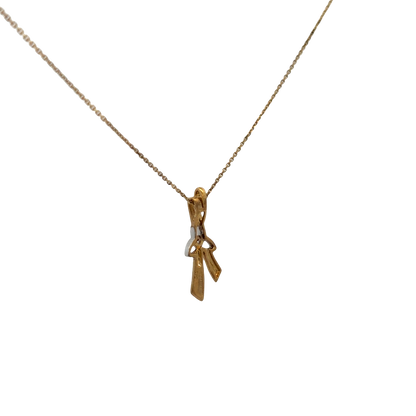 9ct yellow gold chain and pendant 2.4g (sh25343l)