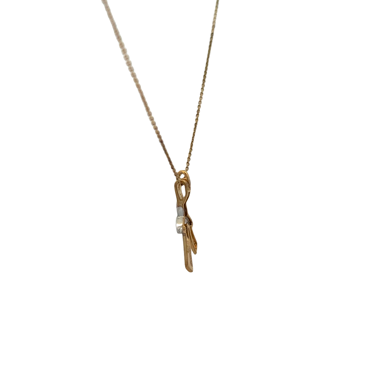 9ct yellow gold chain and pendant 2.4g (sh25343l)