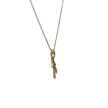 9ct yellow gold chain and pendant 2.4g (sh25343l)