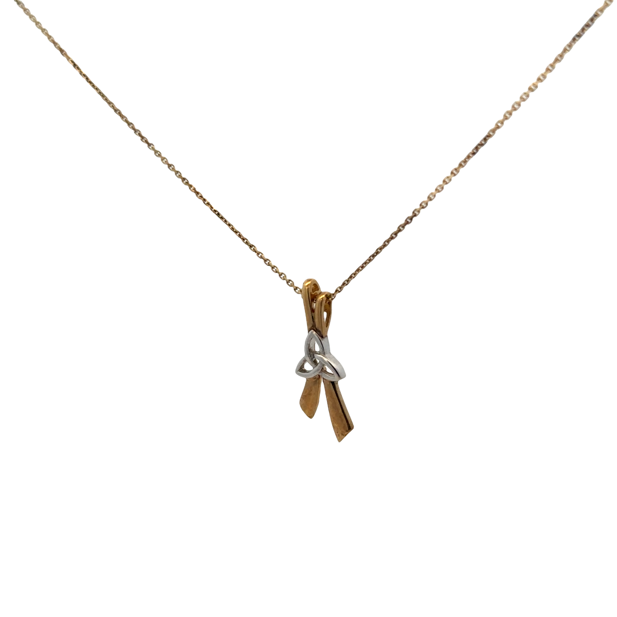 9ct yellow gold chain and pendant 2.4g (sh25343l)