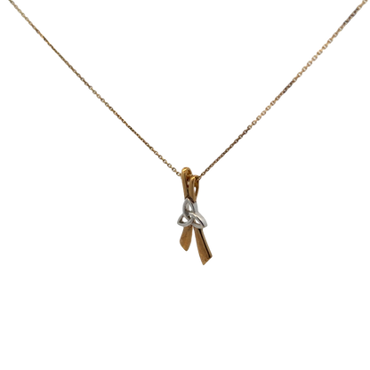 9ct yellow gold chain and pendant 2.4g (sh25343l)