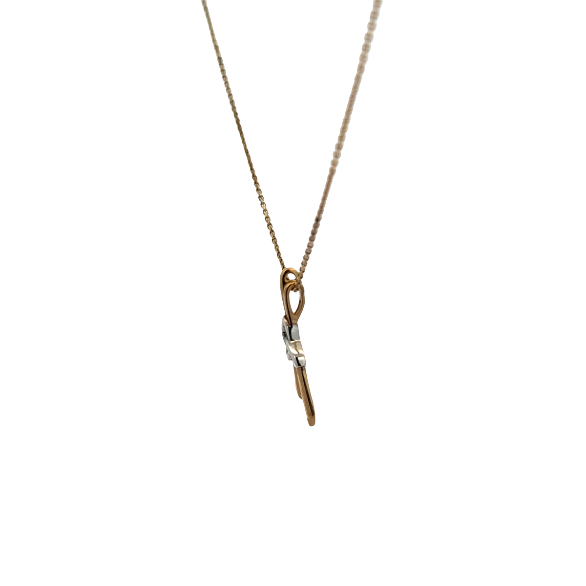9ct yellow gold chain and pendant 2.4g (sh25343l)