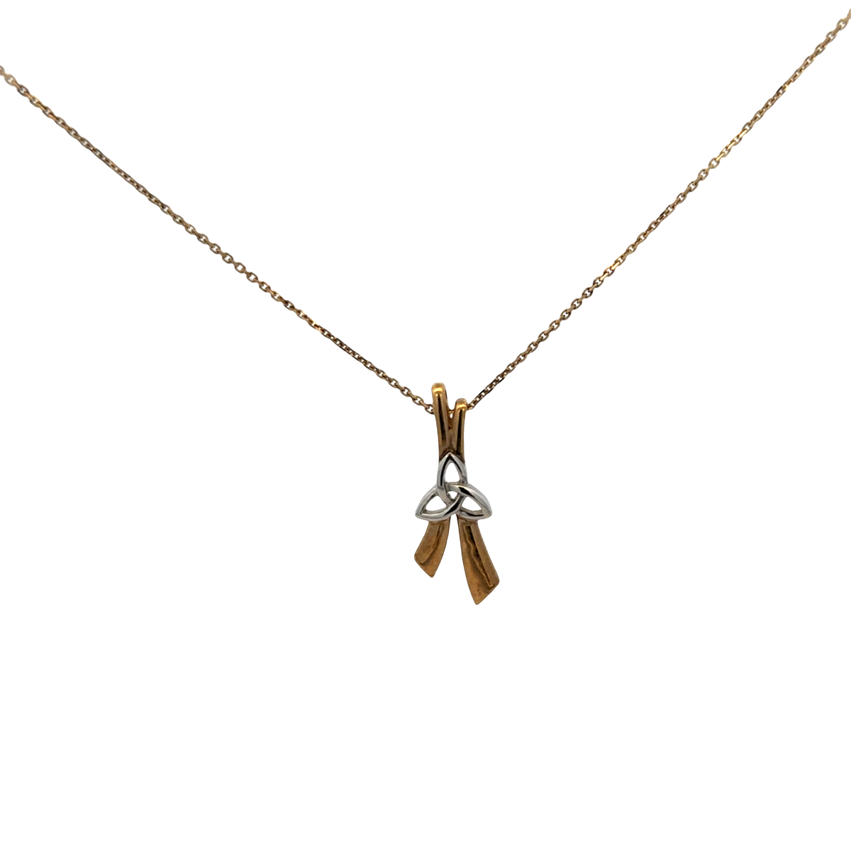 9ct yellow gold chain and pendant 2.4g (sh25343l)