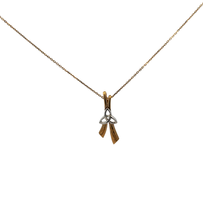 9ct yellow gold chain and pendant 2.4g (sh25343l)