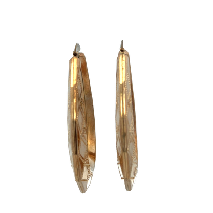 9ct yellow gold hoop earrings 9.1g (sh27745b)