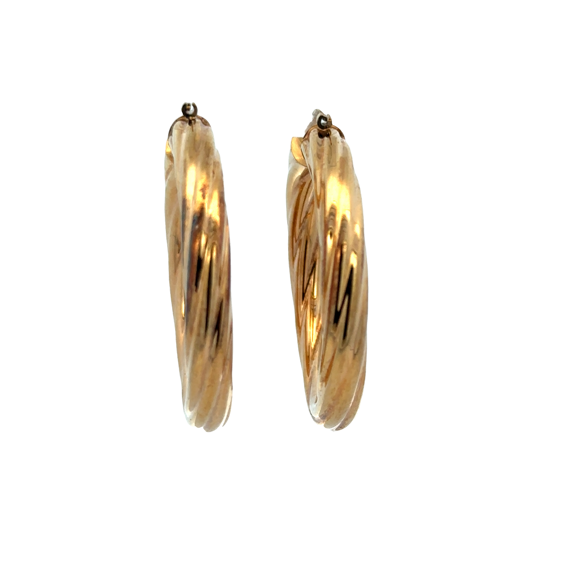 9ct yellow gold hoop earrings 7.2g (sh27747b)