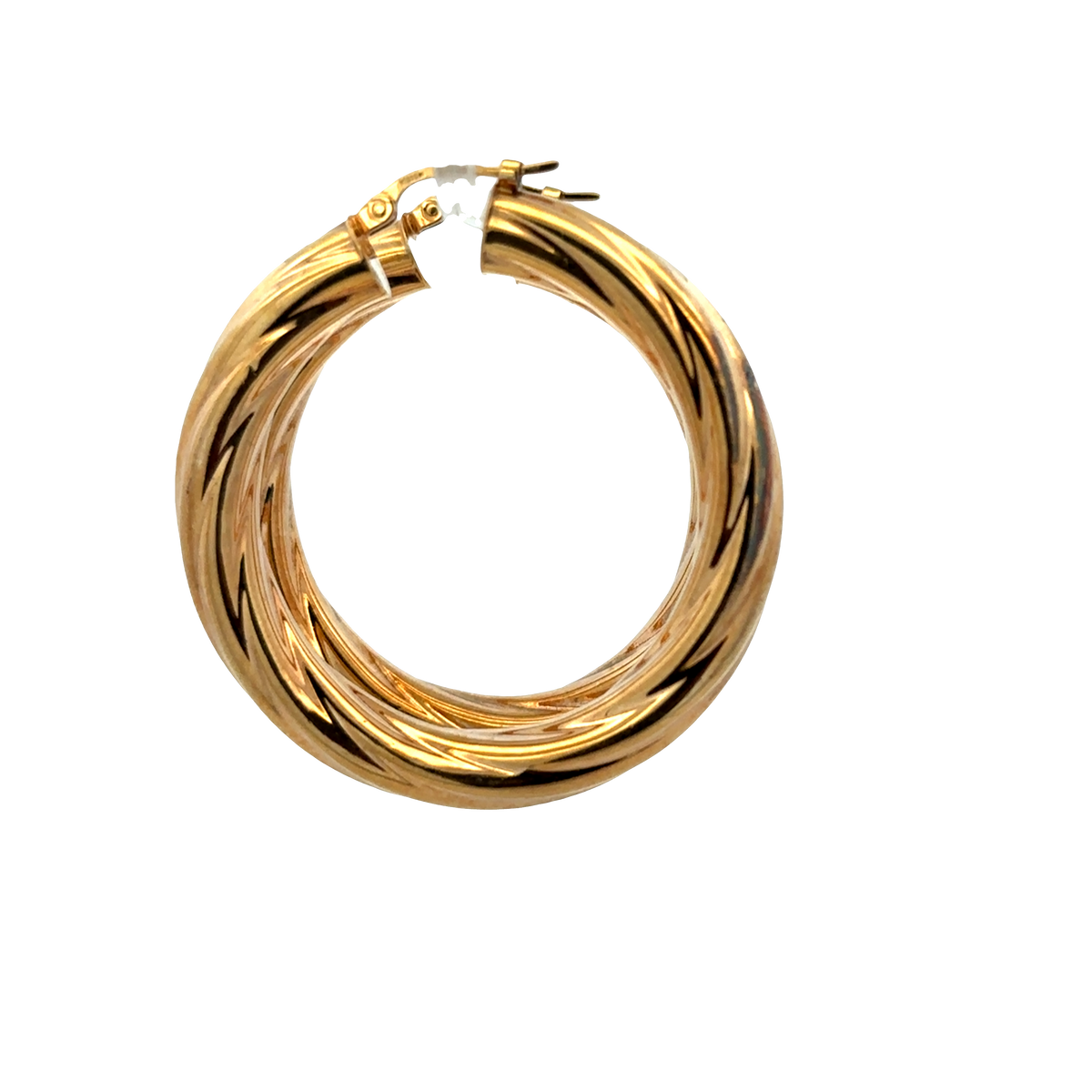 9ct yellow gold hoop earrings 7.2g (sh27747b)