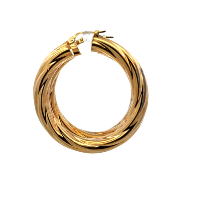 9ct yellow gold hoop earrings 7.2g (sh27747b)