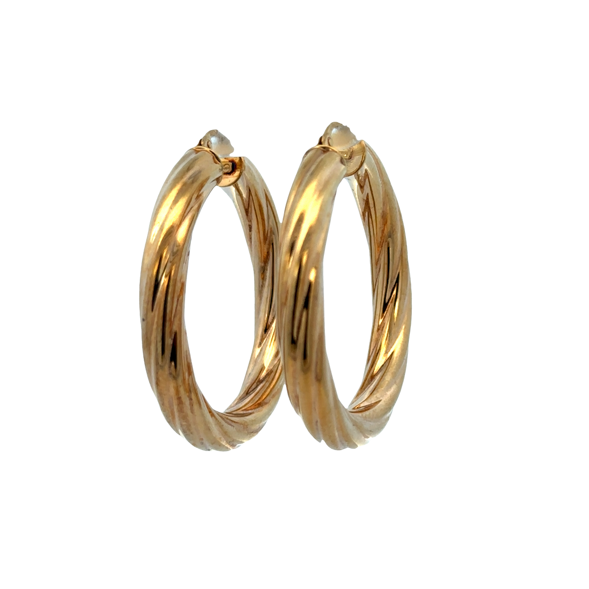 9ct yellow gold hoop earrings 7.2g (sh27747b)