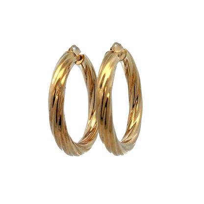 9ct yellow gold hoop earrings 7.2g (sh27747b)