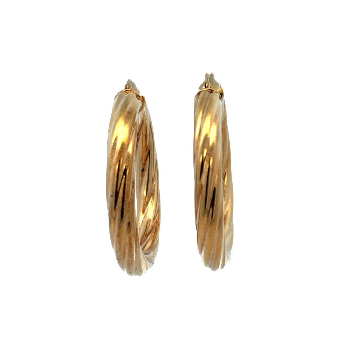 9ct yellow gold hoop earrings 7.2g (sh27747b)