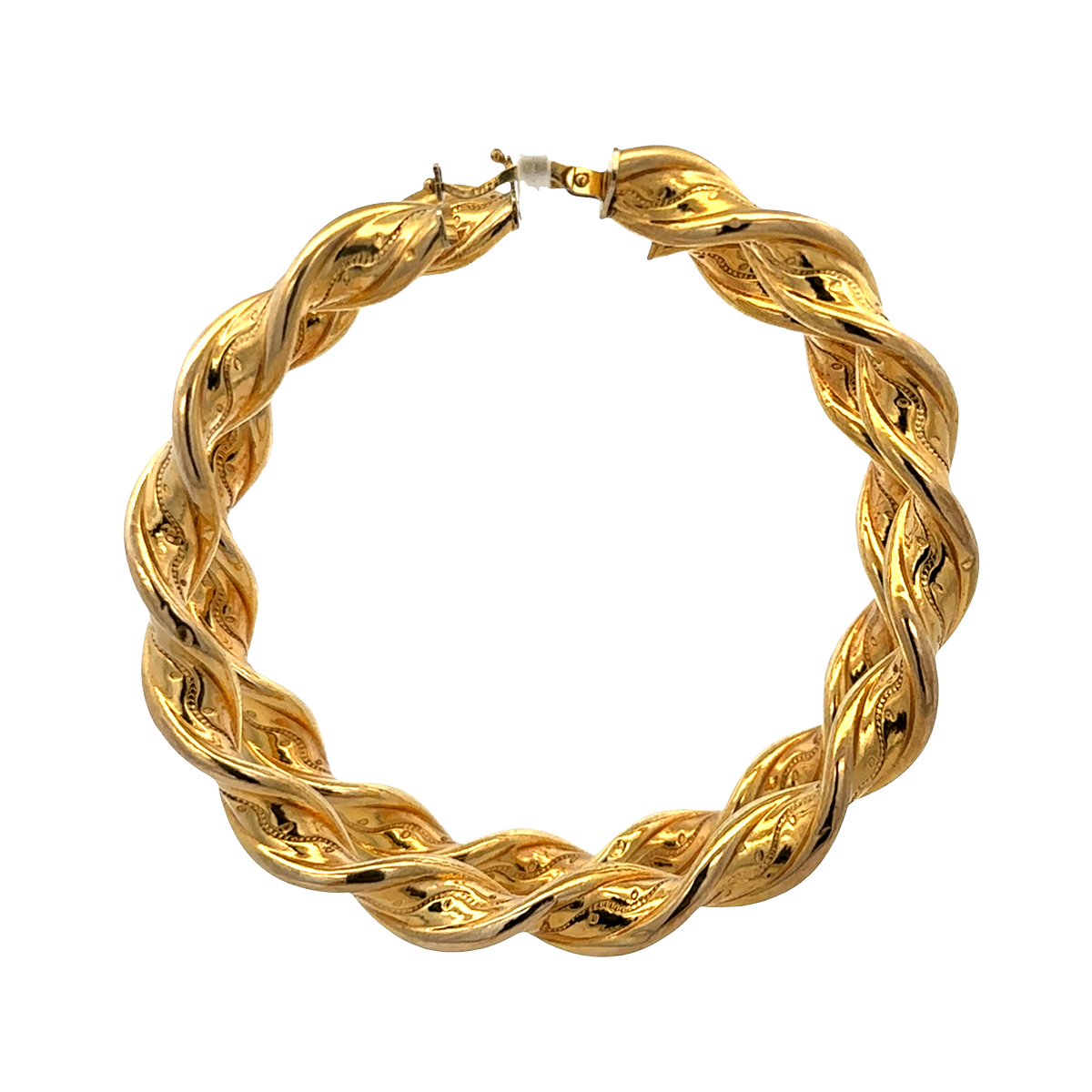 9ct yellow gold hoop earrings 7.3g (sh27768b)