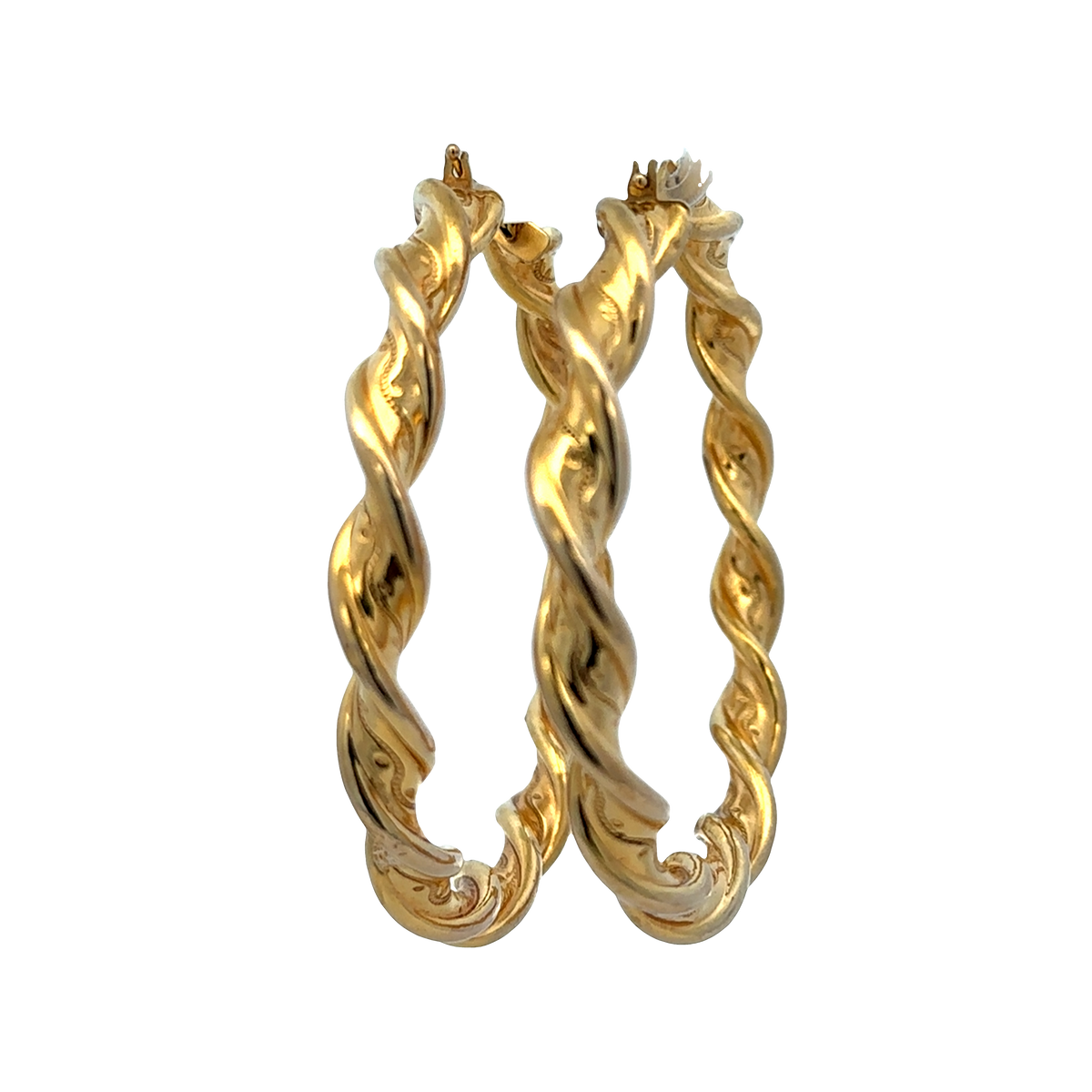 9ct yellow gold hoop earrings 7.3g (sh27768b)