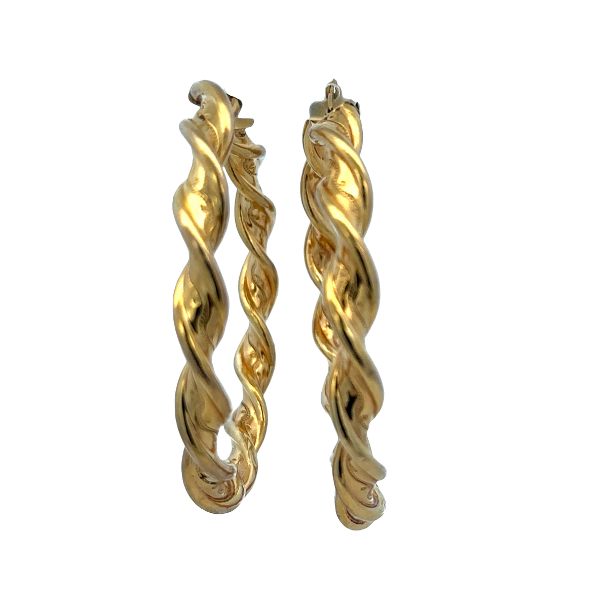 9ct yellow gold hoop earrings 7.3g (sh27768b)