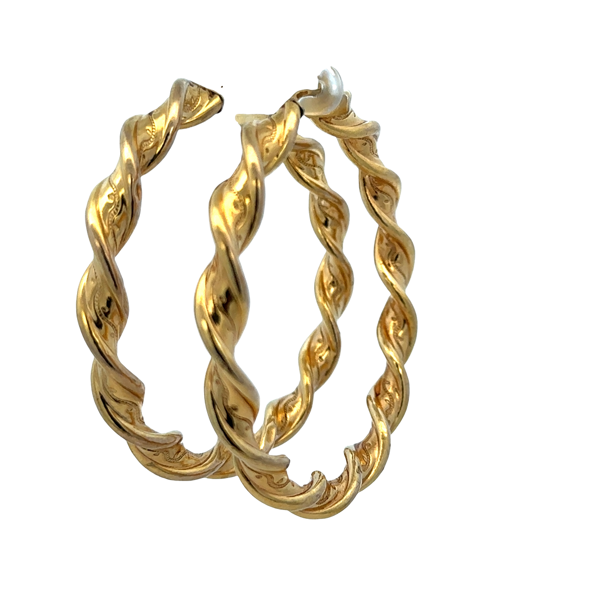 9ct yellow gold hoop earrings 7.3g (sh27768b)