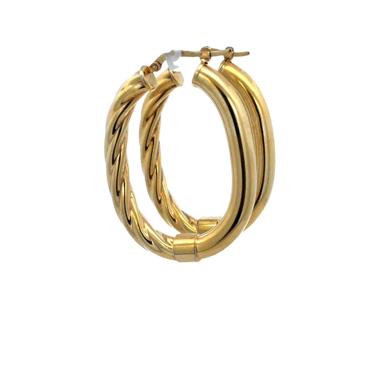 9ct yellow gold hoop earrings 6.7g (sh27672b)
