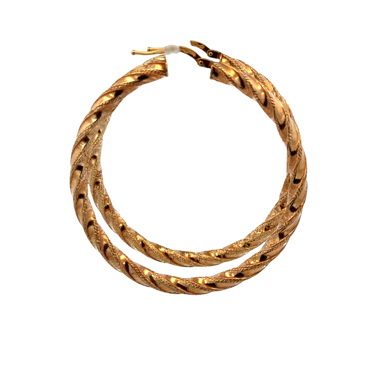9ct yellow gold hoop earrings 3.9g (sh27751b)