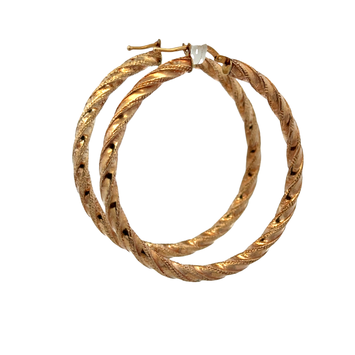 9ct yellow gold hoop earrings 3.9g (sh27751b)