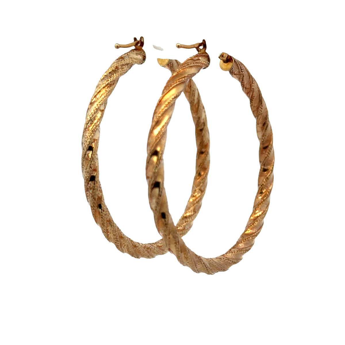9ct yellow gold hoop earrings 3.9g (sh27751b)